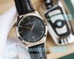 Cheapest Price Clone Jaeger-LeCoultre Black Face Silver Bezel Watch